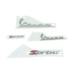 STICKERSET VESPA SPRINT CHROOM 4-DELIG